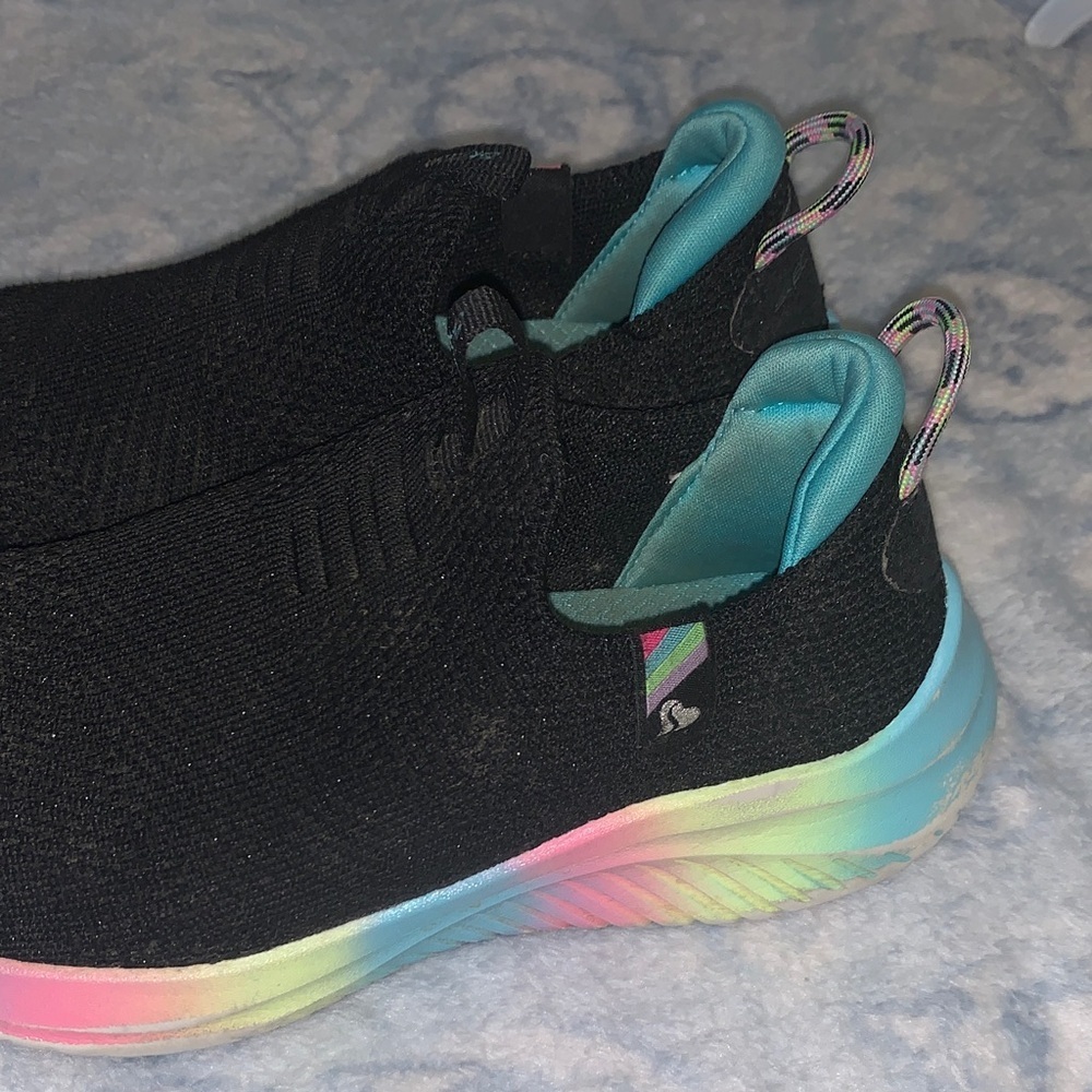 Skechers Black and Blue Kids Sneakers - Picture 4 of 5